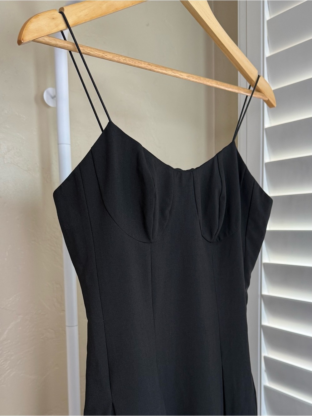 Commense Black Pleated Cami Maxi Dress NWT XS Minimalist Formal - Picture 6 of 9